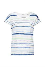 Gestreiftes Baumwoll-T-Shirt new off white