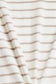 Gestreiftes Baumwoll-T-Shirt off white