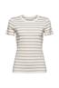Gestreiftes Baumwoll-T-Shirt off white