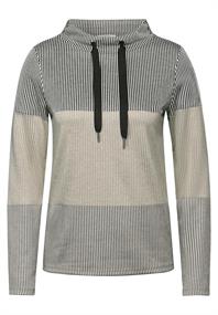 Gestreiftes Colorblock Shirt light hazel beige