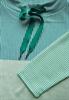 Gestreiftes Colorblock Shirt petrol green