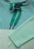 Gestreiftes Colorblock Shirt petrol green