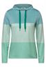 Gestreiftes Colorblock Shirt petrol green