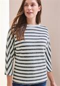 Gestreiftes Federgarn Shirt universal blue