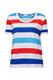 Gestreiftes Jersey-T-Shirt bright blue