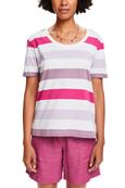 Gestreiftes Jersey-T-Shirt mauve