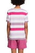 Gestreiftes Jersey-T-Shirt mauve