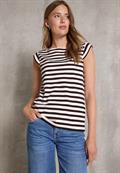 Gestreiftes Jersey-Top fudge red