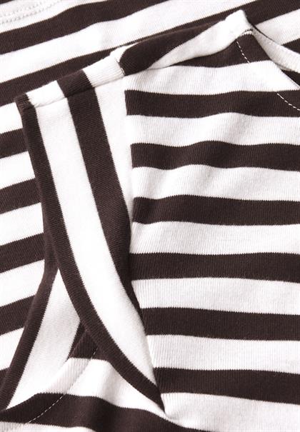 Gestreiftes Jersey-Top fudge red