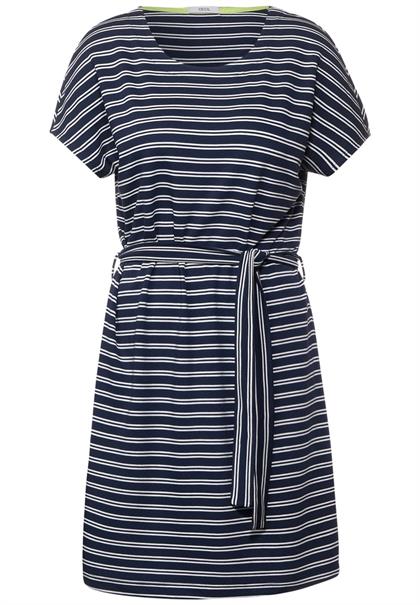 Gestreiftes Jerseykleid river blue