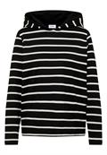 Gestreiftes Kapuzenshirt black