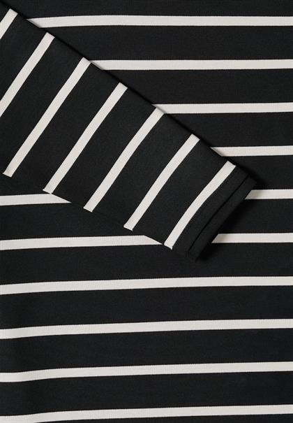 Gestreiftes Kapuzenshirt black