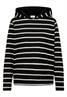 Gestreiftes Kapuzenshirt black