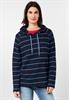 Gestreiftes Kapuzenshirt deep blue