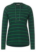 Gestreiftes Kapuzenshirt ponderosa pine green