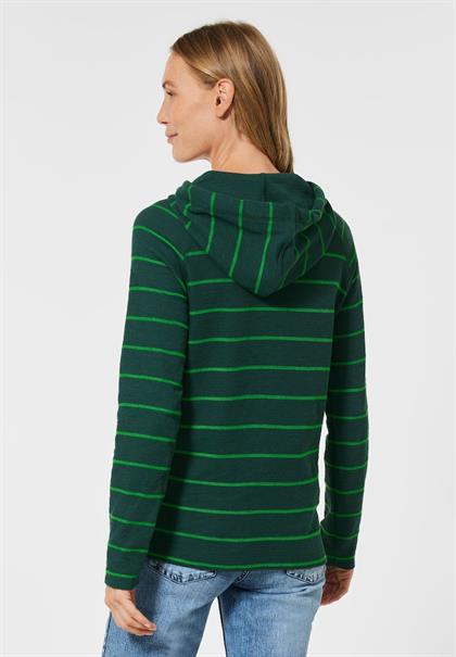 Gestreiftes Kapuzenshirt ponderosa pine green