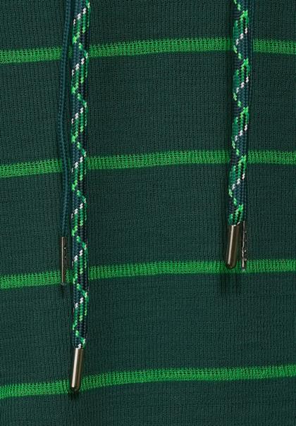 Gestreiftes Kapuzenshirt ponderosa pine green