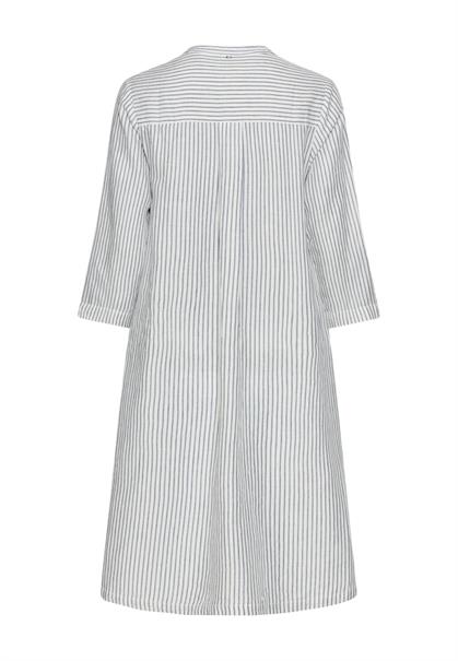 Gestreiftes Kleid mit Knopfleiste ocean blue- white