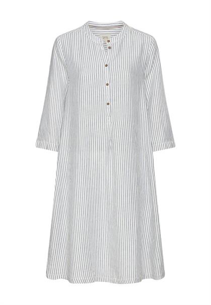 Gestreiftes Kleid mit Knopfleiste ocean blue- white