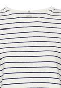 Gestreiftes Langarmshirt aus reiner Baumwolle indigo blue stripes