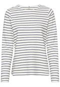 Gestreiftes Langarmshirt aus reiner Baumwolle indigo blue stripes