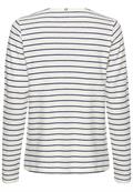 Gestreiftes Langarmshirt aus reiner Baumwolle indigo blue stripes