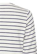 Gestreiftes Langarmshirt aus reiner Baumwolle indigo blue stripes