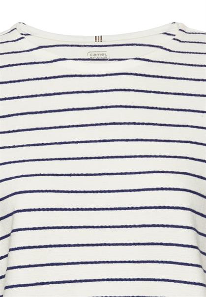 Gestreiftes Langarmshirt aus reiner Baumwolle indigo blue stripes