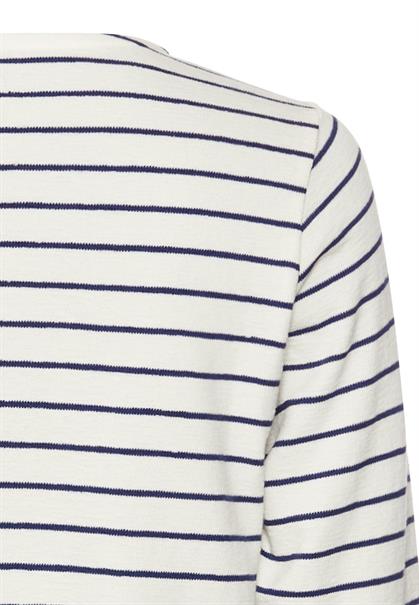Gestreiftes Langarmshirt aus reiner Baumwolle indigo blue stripes
