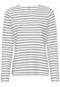 Gestreiftes Langarmshirt aus reiner Baumwolle indigo blue stripes
