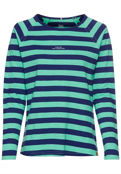 Gestreiftes Langarmshirt aus reiner Baumwolle peppermint stripes
