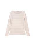 Gestreiftes Langarmshirt mit Bio-Baumwolle beige white stripe