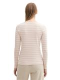 Gestreiftes Langarmshirt mit Bio-Baumwolle beige white stripe