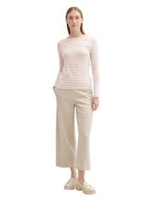 Gestreiftes Langarmshirt mit Bio-Baumwolle beige white stripe