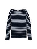Gestreiftes Langarmshirt mit Bio-Baumwolle navy white stripe