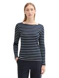 Gestreiftes Langarmshirt mit Bio-Baumwolle navy white stripe