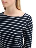 Gestreiftes Langarmshirt mit Bio-Baumwolle navy white stripe