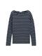 Gestreiftes Langarmshirt mit Bio-Baumwolle navy white stripe