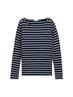 Gestreiftes Langarmshirt mit Bio-Baumwolle navy white stripe