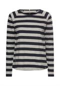 Gestreiftes Langarmshirt mit Raglanärmeln caviar