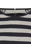 Gestreiftes Langarmshirt mit Raglanärmeln caviar