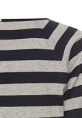 Gestreiftes Langarmshirt mit Raglanärmeln caviar