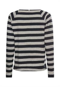 Gestreiftes Langarmshirt mit Raglanärmeln caviar