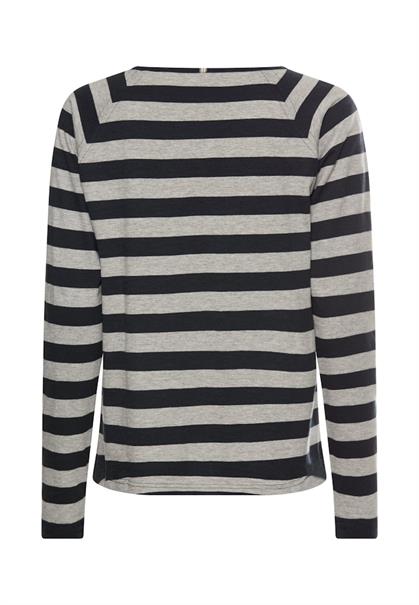 Gestreiftes Langarmshirt mit Raglanärmeln caviar