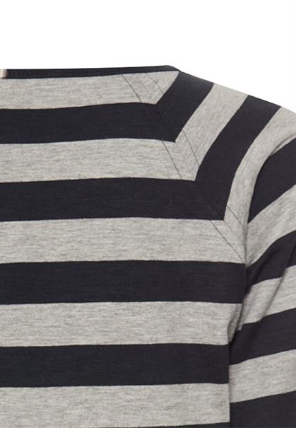 Gestreiftes Langarmshirt mit Raglanärmeln caviar