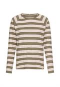 Gestreiftes Langarmshirt mit Raglanärmeln mauve pink
