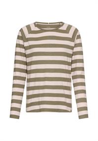 Gestreiftes Langarmshirt mit Raglanärmeln mauve pink