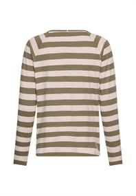 Gestreiftes Langarmshirt mit Raglanärmeln mauve pink