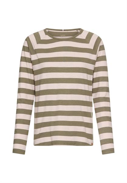 Gestreiftes Langarmshirt mit Raglanärmeln mauve pink