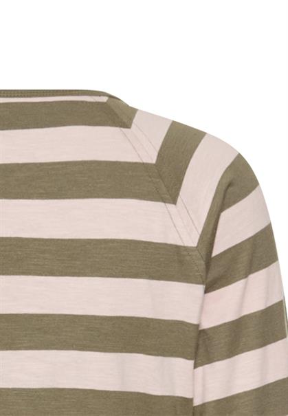 Gestreiftes Langarmshirt mit Raglanärmeln mauve pink